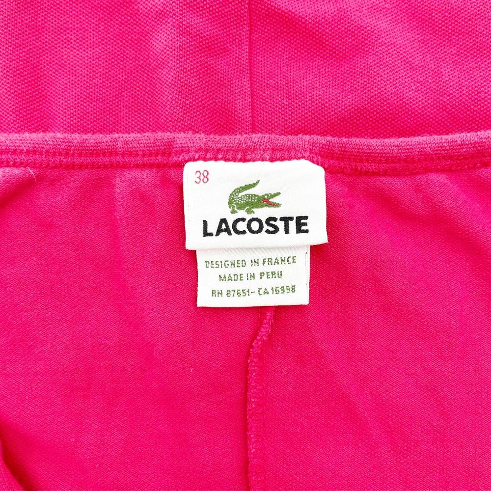 Lacoste Pink Halter Polo Mini Dress Women's Size 38 / M Mini Sleeveless Backless - Picture 3 of 5